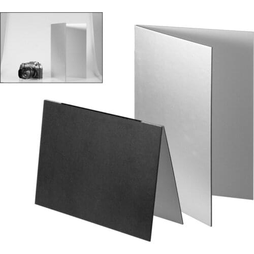 Photography Reflector Collapsible Cardboard White Black Silver Reflective Paper Soft Board Photography Props For Photo Shooting