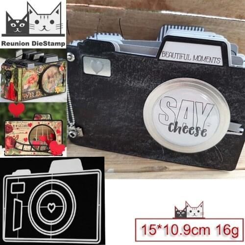 Reunion Camera Metal Cutting Dies for Scrapbooking Mold New Die Cut Stencil Handmade Tools DIY Card Make Mould Model Craft Decor