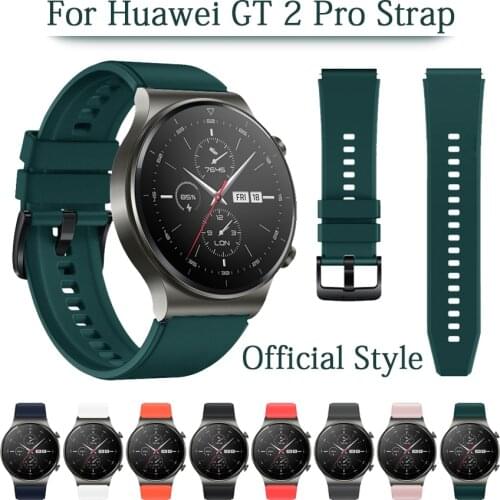Original Silicone Band For Huawei Watch Gt 2 Pro Sport Rubber Official Wriststrap For Huawei Gt2 Pro Watchband Replace Bracelet