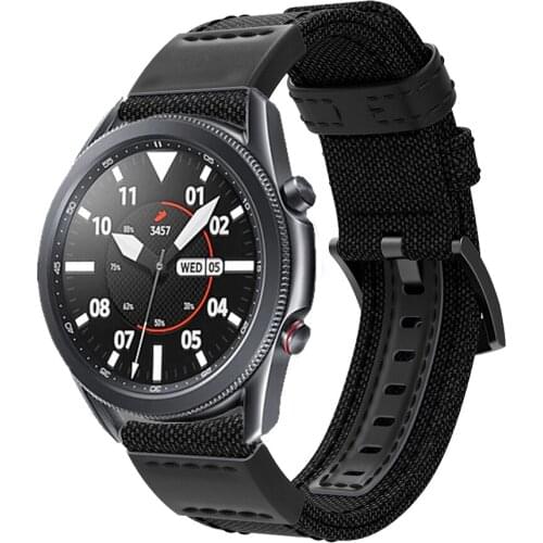 20mm 22mm Nylon Band Canvas Sports Replacement Strap Wristband For Samsung Galaxy Watch 3 41mm 45mm Comfortable Bracelet Ремешок