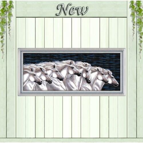Galloping steed house animals painting Counted Print on canvas DMC 14CT 11CT crafts Cross Stitch Needlework Kits Embroidery Sets