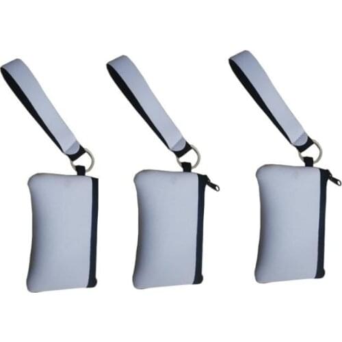 Sublimation Print Blank ID Card Bag Holder Heat Transfer Printing Neoprene Mini Coin Purse Wristlet Wallets Handbags SN3586