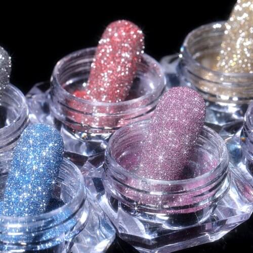 Super Shiny Holographics Nail Glitter Powder Laser Reflective Nail Glitter Dust Fine Sparkling Pigment DIY Nail Art Decorations
