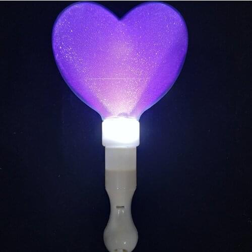 LED Flash Stick Heart Shape Light Wand for Birthday Party Concert Favor Concert Support Props Funny Kids Child Adult Gifts Toys