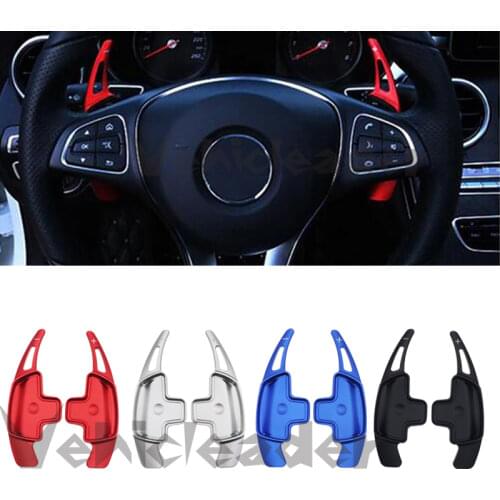 Pair Steering Wheel Paddle Shifter Shift Paddle Extension Aluminum For Mercedes Benz A B C E GLE Class W176 W205 W246 C117 W218