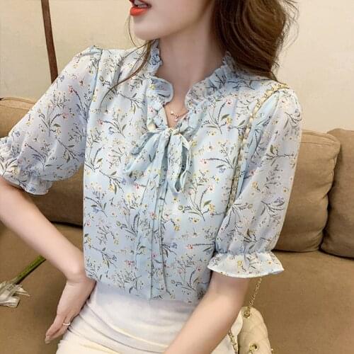 YUAZHOQI Blouses With Flounce