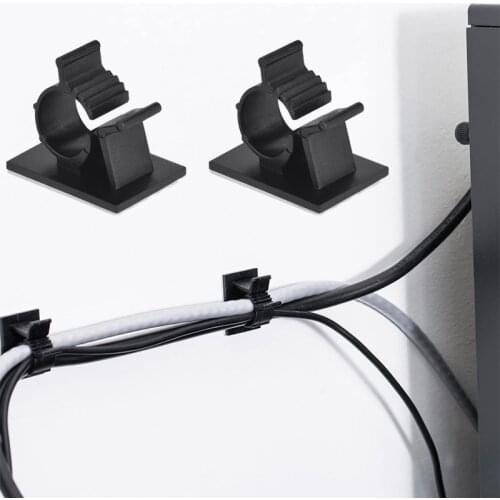 5Pcs Cable Wire Clips Adjustable Cable Clip Self Adhesive Backed Nylon Wire Holder Adhesive Cable Management Drop Wire Holder