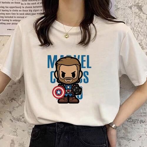 MARVEL T-Shirt Casual Tshirt Women Marvel T Shirts Captain America Women Tops Tees Female Clothes Dropship