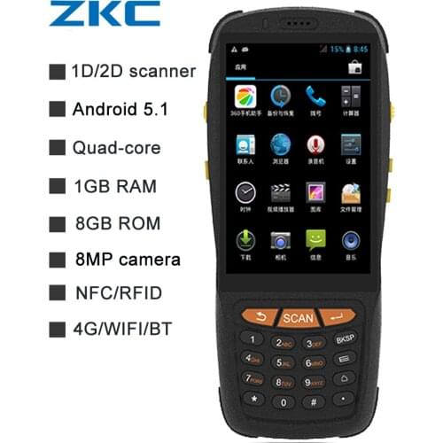 ZKC PDA3503 Industrial Rugged PDA Handheld POS Terminal Laser Barcode Scanner Support Wireless WiFi 4G BT for Warehouse Express