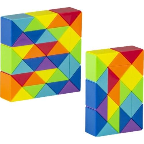 1Pcs 24/36 Speed Choose Random Rainbow Color Twist Magic Ruler Anti-stress Toys Children Intelligent Development Toy Nice Gift