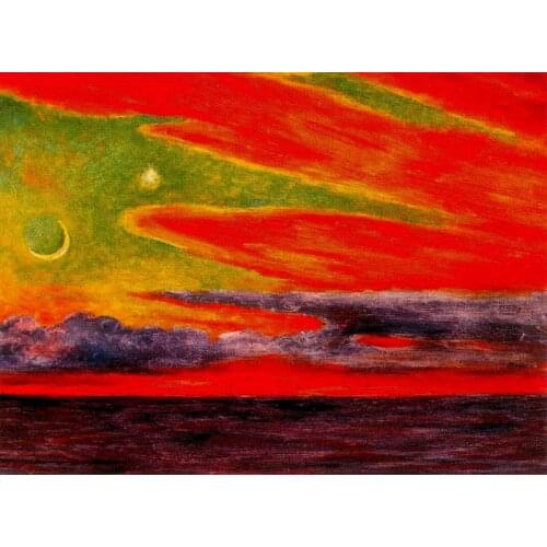 100% handmade oil painting reproduction on linen canvas by professional artist,evening-twilight-at-acapulco-1956,Free DHL Ship