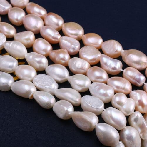 100% Natural Freeform Freshwater Cultured Pearls Beads DIY Beads for Jewelry Making DIY Strand 13 Inches Size 10mm-11mm