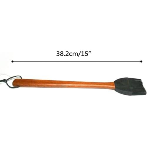 15inch 38cm Oil Brushes Grill Basting Brushes Cake Butter Bread Pastry Brush Silicone Head Basting Brush with Rosewood Handle