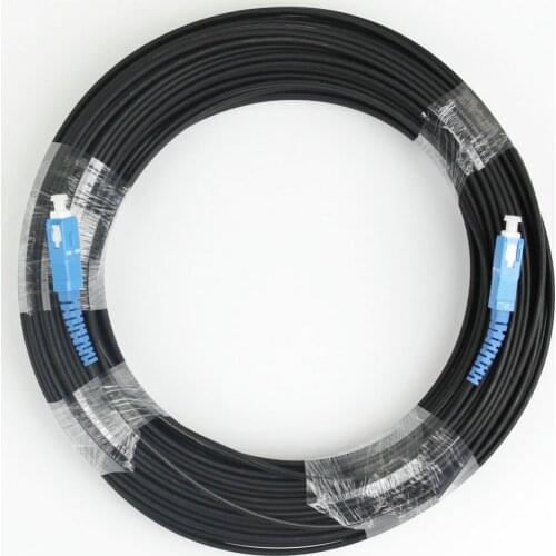 20Meters Indoor SC/UPC-SC/UPC,3.0mm,Singlemode 9/125,Simplex, Optical Fiber Patch Cord Cable,SC to SC Black