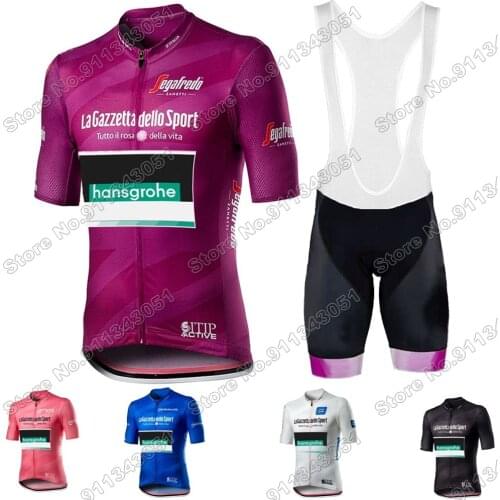 2021 Boraful Hansgrohe Cycling jersey Set Tour De Italia Italy Cycling Clothing Road Bike Shirts Suit MTB Maillot Ciclismo Ropa