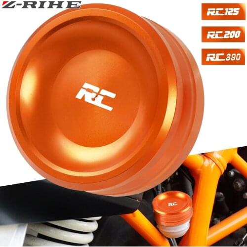 Motorcycle Accessories For RC CNC Rear Brake Fluid Reservoir Cover Cap For RC 125 200 250 390 RC125 RC200 RC200 RC390