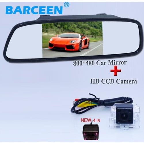 Auto Parking Assistance Rear Camera Car Camera for Mitsubishi Outlander 2007 - 2010 + 5" car mirror LCD Car rearview monitor