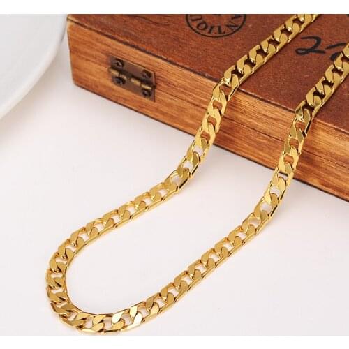 Bangrui Cuban Link Chain Necklace Wholesale Rose Gold/Black Gun/Rhodium/Gold Color 7MM Long/Choker Men Jewelry Hip Hop
