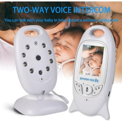 Wireless Video Color Baby Monitor 2.0 inch LCD Screen Camera Babysitter Camera Night Vision Temperature Monitoring Lullaby VB601