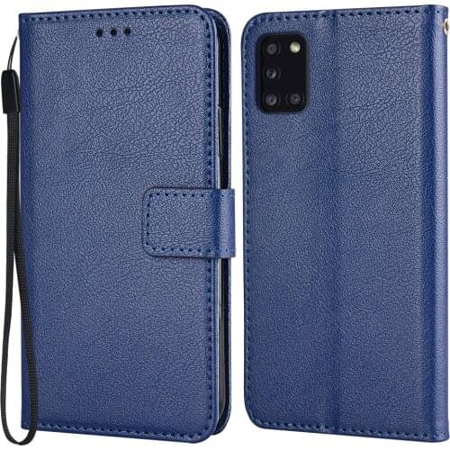 Wallet Flip Case For On Samsung Galaxy A31 A315 A315F SM-A315F 6.4'Stand Leather Case Card Slots Phone Bag With Hand Rope