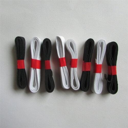 Black and white elastic cord clothing accessory 8pcs/1 packet length 80cm breadth 2 root 1.5cm 6 root 1cm 1box sell