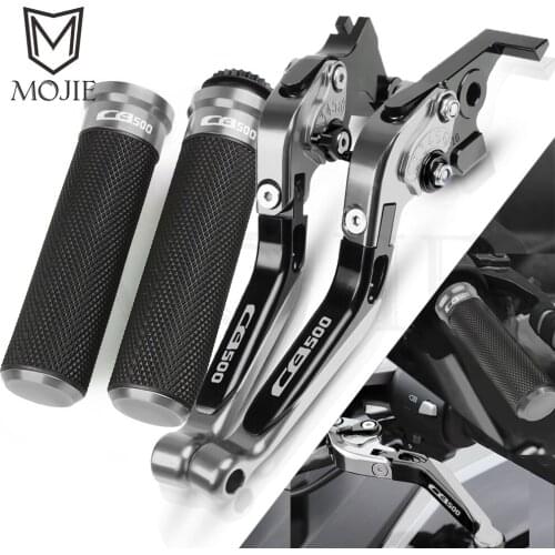 For Honda CB500 CB 500 1994-1996 1995 Motorcycle Accessories CNC Folding Extendable Brake Clutch Levers Handlebar Hand Grips Set
