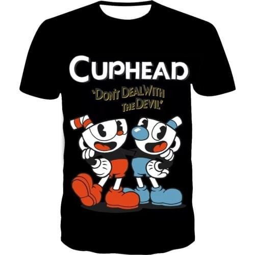 3D Cuphead Mugman Kids T-Shirt Print Girls Boys Children Tops Kids Clothes Baby Tshirts Men Women Clothing T-shirt