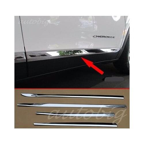 Chrome Door Body Trim FOR Jeep Cherokee KL 2014-2017 Molding Cover Accessories