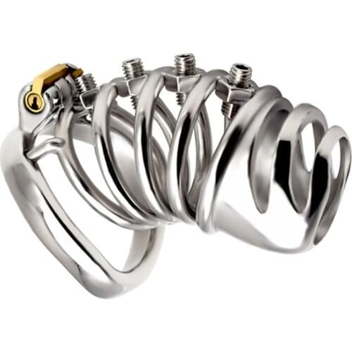 Stainless Steel Cock Cage Penis Ring секс игрушки пенис кольцо Chastity Devices Scrotum Binding Stretcher BDSM Sex Toys For Man