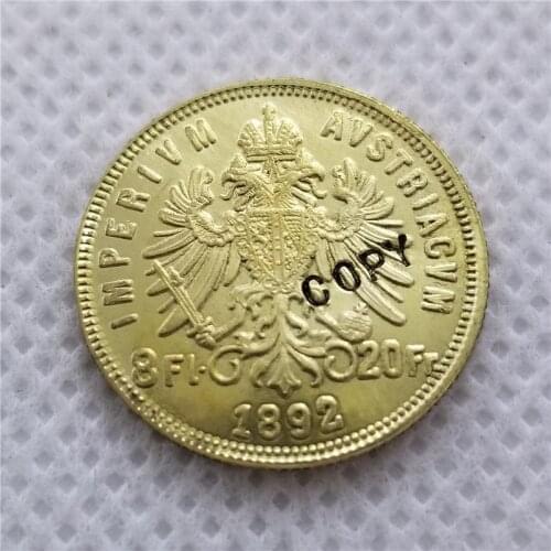 COPY REPLICA 1892 Austria - Habsburg 4 Florins / 10 Francs - Franz Joseph I COPY COIN FREE SHIPPING