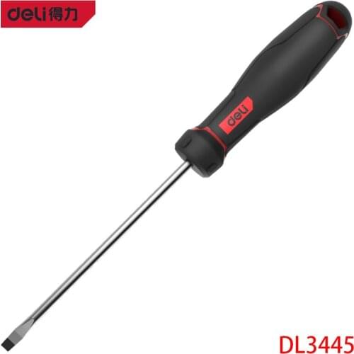 Deli DL3445 One Word Strong Magnetic Screwdriver Specification: 5x150mm Hardness Of The Screwdriver Blade Can Reach Above 58HRC