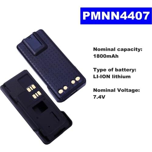 7.4V 1800mAh LI-ION Radio Battery PMNN4407 For Motorola Walkie Talkie P8608/8660 DP4601/4801 XPR3300/3500/7500 Two Way Radio