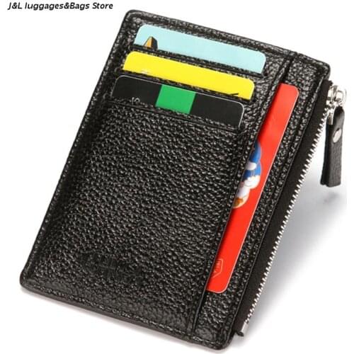 M68C Unisex Slim PU Leather Credit Card Holder Cards Case Pocket Wallet Organizer