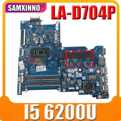 For HP 15-AY 15-AC 250 G5 BDL50 LA-D704P laptop motherboard CPU I5 6200U DDR4 100% Test OK