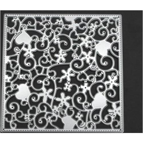 YINISE Metal Cutting Dies For Scrapbooking Stencils Flower Bakcground DIY Cut Album Cards Making Embossing Folder CRAFT Die Cuts