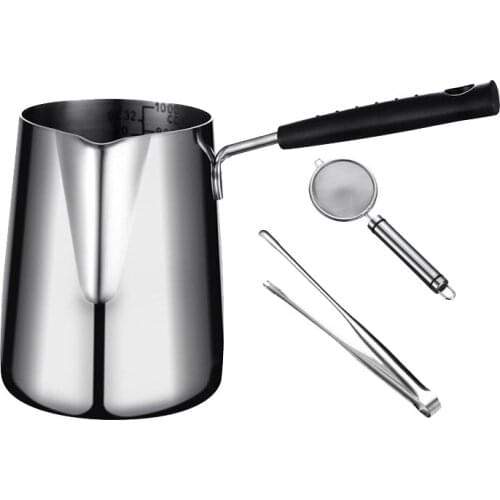 Mini Frying Pot With Scale Stainless Steel Frying Pan French Fries Chicken Cooking Pan Kitchen Cookware Set