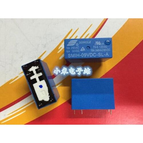 New relay SMIH-09VDC-SL-A 9V 16A 250V 6Pin 10pcs/lot
