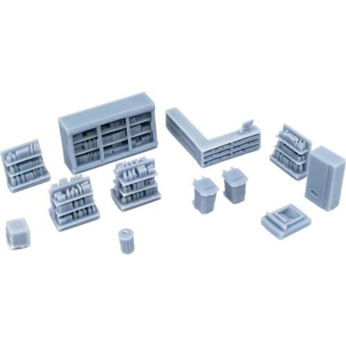Outland Models Railway Scenery Market/Store Interior Accessories Set 1:220 Z Scale