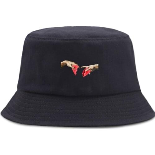 Creative Print MICHELANGELO Bucket Hat Casual Unisex Fisherman Cap Sunscreen Fashion Beach Caps Summer Outdoor Fishing Hats