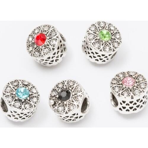 5Pcs/Lot Silver Plated Charms Beads European DIY Beads Fit Pandora Charms Bracelets & Bangle Fashion Jewelry js1004