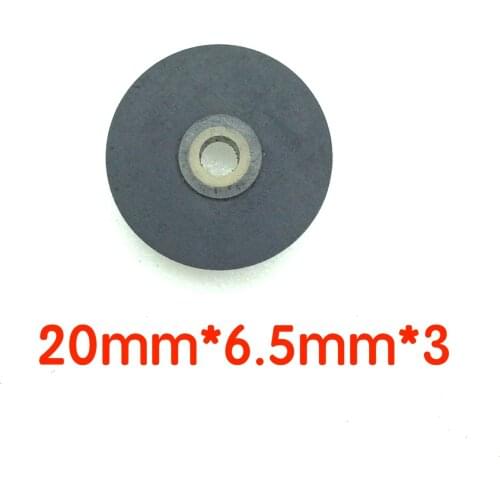 1pc 20mm*6.5mm*3 wheel belt pulley rubber audio pressure pinch roller for vintage cassette deck tape recorder Stereo player