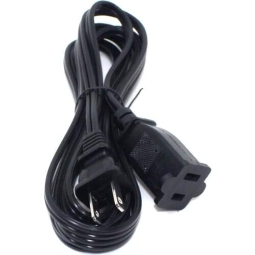 300CM USA Outlet Saver Power Extension Cord Cable 2-prong 2 Outlets Nema 1-15P to Nema 1-15R AC Power Cord Cable