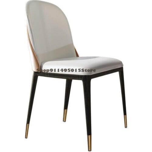 Nordic Solid Wood Dining Chair Modern Creative Study Room Negotiation Hotel Western Food Leisure Fabric Fashion Coffee Chair