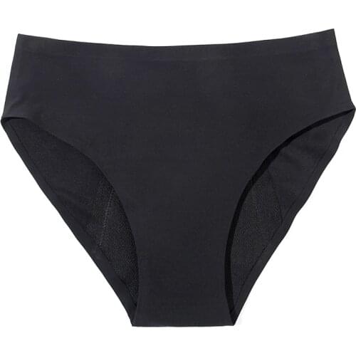 Womens Period Underwear For Heavy Flow Four Layers Leakproof Menstrual Panties Black New Culottes Menstruelles Dropshipping