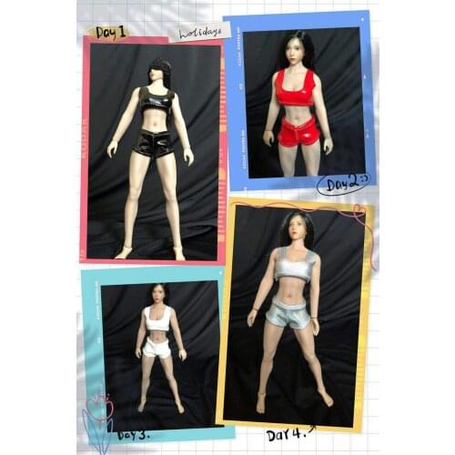 1/12 Vest Shorts Pants Clothes Set Acsessories Fit 6" Female Soldier PH TBL Action Figure Body Toys