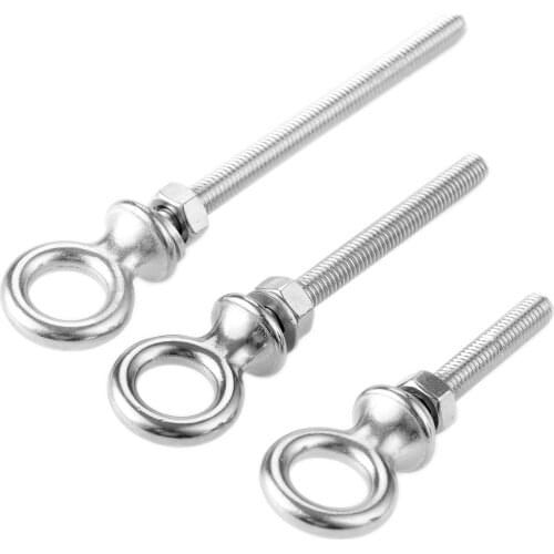 1 Pc Marine Grade 316 Stainless Steel Long Lifting Eye Bolt Eyebolts With Nuts & Washers Set Boats Screw M6*60 M8*80 M10*100