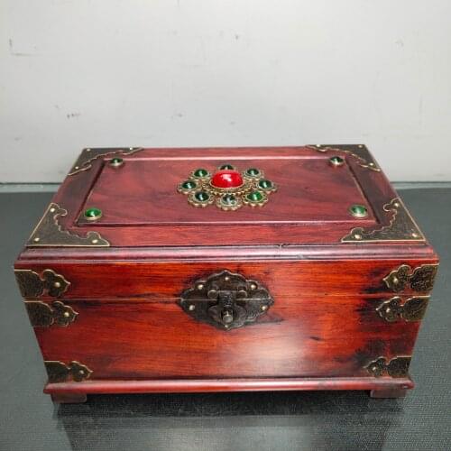 14"Chinese temple collection Old Bronze Cinnabar Lacquer Longevity Buddha Sitting Buddha Lotus Terrace Ornaments Town House