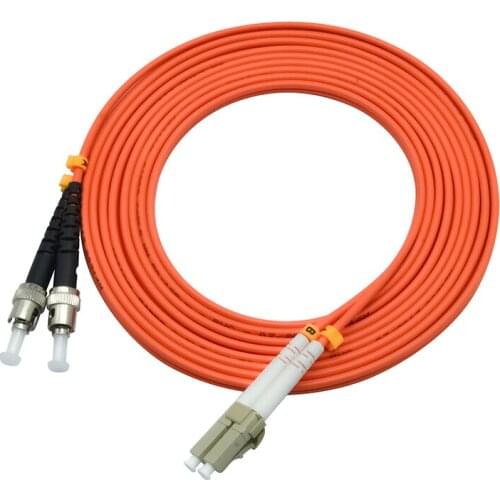 2Meters LC/PC-ST/PC,OM2 Multimode 50/125,Duplex,LC to ST Optical Fiber Patch Cord Cable