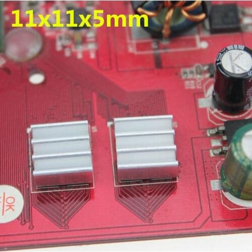 20PCS Gdstime Heat sink 11X11X5MM IC LED Cooling Cooler Aluminum Heatsink