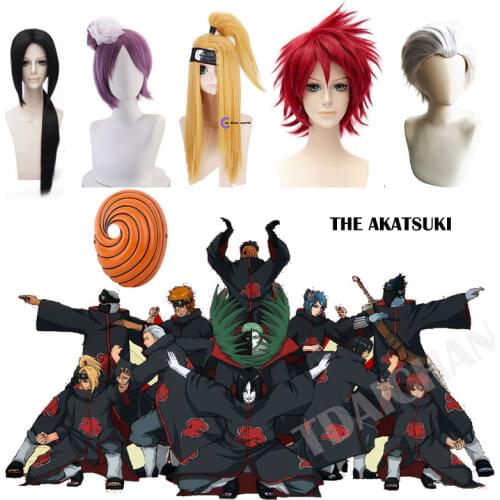 2021 New Fashion Anime Cosplay Costume Akatsuki Cloak Deidara Costume Cape Anime Cosplay Costume S-XXL